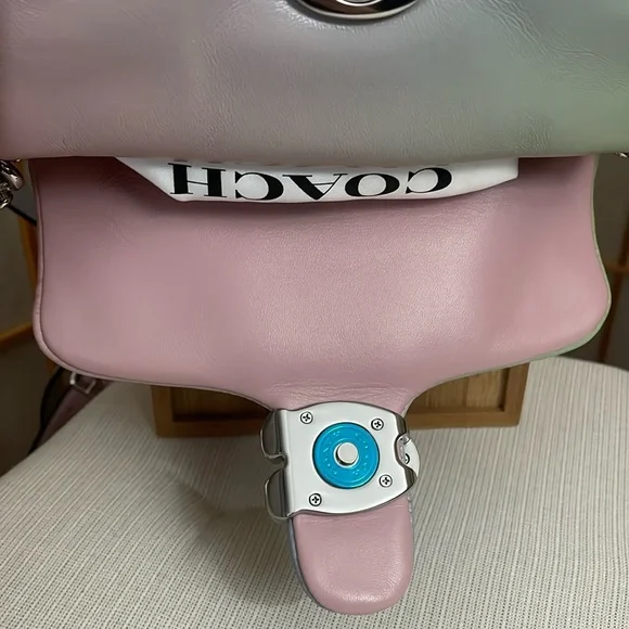 Coach Pillow Tabby 18 Bag in Multi Pale Pistachio, Blue & Pink - Picture 17 of 17